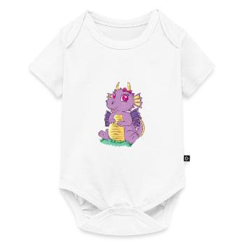 Kawaii baby dragon girl illustration - 2020 - Baby Premium short-sleeve bodysuit - white - Front