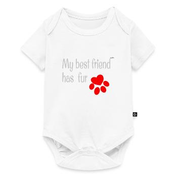 My best friend has fur - Baby Premium short-sleeve bodysuit - white - Front