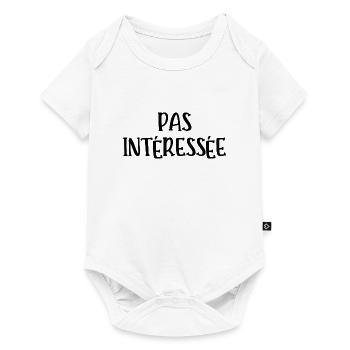pas intéressée - Body à manches courtes Premium Bébé - blanc - Devant
