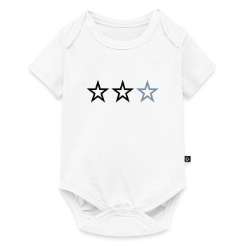 3 STERNE - Baby Premium Kurzarmbody - Weiß - Vorne
