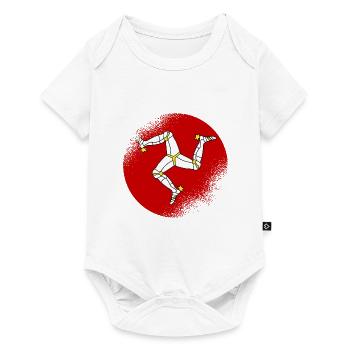 Isle of Man Flagge Triskele Flag of Isle of Man - Baby Premium Kurzarmbody - Weiß - Vorne