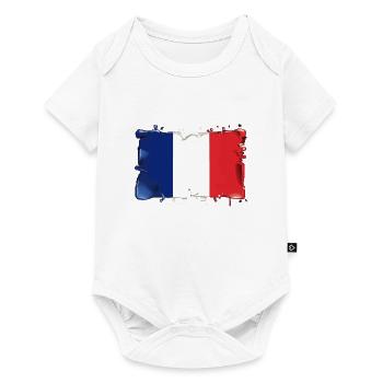 DRAPEAU DRAPEAU DE LA FRANCE - Body à manches courtes Premium Bébé - blanc - Devant