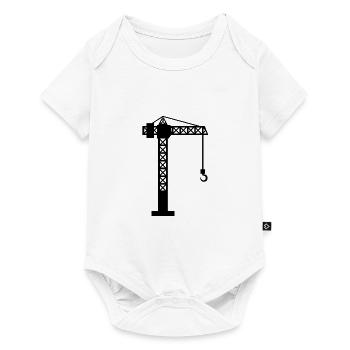 Kran Baustelle - Baby Premium Kurzarmbody - Weiß - Vorne
