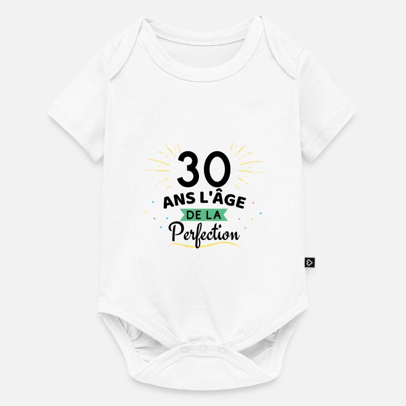 30 ans l'âge de la perfection - Body à manches courtes Premium Bébé - blanc