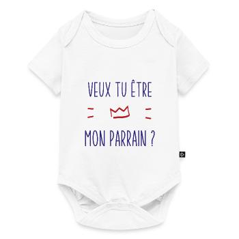 Veux tu être mon parrain? - Body à manches courtes Premium Bébé - blanc - Devant