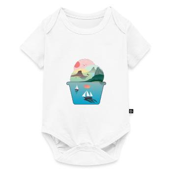 Crème glacée d’été Sundae Ice Cream Sea Sailing Beach - Body à manches courtes Premium Bébé - blanc - Devant