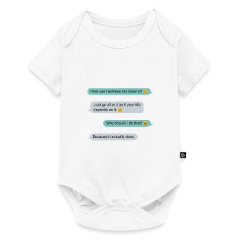 Important message Motivation Fulfill your dreams - Baby Premium short-sleeve bodysuit - white - Front