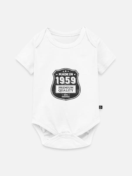 HERGESTELLT 1959 - Baby Premium Kurzarmbody - Weiß