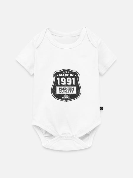 HERGESTELLT 1991 - Baby Premium Kurzarmbody - Weiß