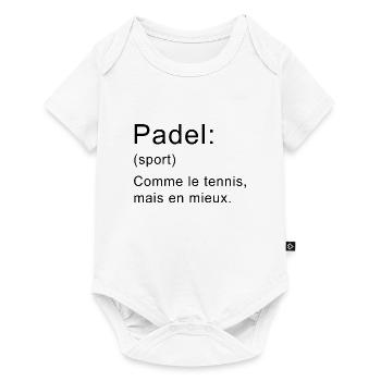 Padel définition - Body à manches courtes Premium Bébé - blanc - Devant