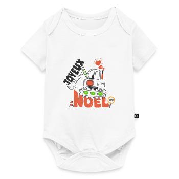 joyeux noel papa cadeau père et fils et fille - Body à manches courtes Premium Bébé - blanc - Devant