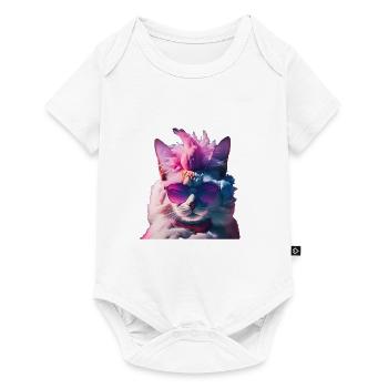 Punk Rock Cat Shirt Iroquois Gift Idea Gift - Baby Premium short-sleeve bodysuit - white - Front
