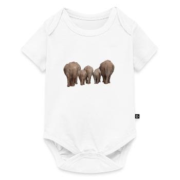 elef77 - Baby Premium Kurzarmbody - Weiß - Vorne