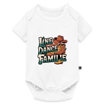 Line Dance Linedance Familie - Baby Premium Kurzarmbody - Weiß - Vorne