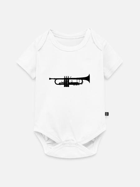 Trompete - Baby Premium Kurzarmbody - Weiß
