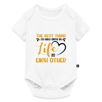 Valentins Tag Beziehung Liebes Spruch - Baby Premium Kurzarmbody - Weiß - Vorne