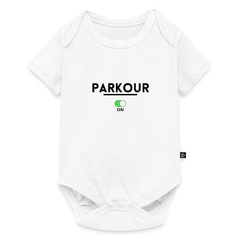 Parkour. t-shirt parkour - Body à manches courtes Premium Bébé - blanc - Devant