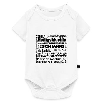 Lustige Schwäbische Wörter Schwaben - Baby Premium Kurzarmbody - Weiß - Vorne