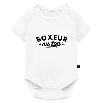 Boxeur au top. Boxe - Body à manches courtes Premium Bébé - blanc - Devant