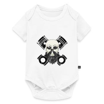 Crâne Tuner Tuning voiture moto cadeau - Body à manches courtes Premium Bébé - blanc - Devant