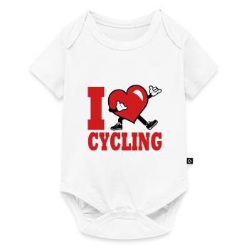 I love cycling cycle bike, bike - Baby Premium short-sleeve bodysuit - white - Front