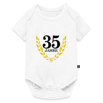 Jubiläum 35 Jahre Lorbeerkranz - Baby Premium Kurzarmbody - Weiß - Vorne
