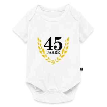 Jubiläum 45 Jahre Lorbeerkranz - Baby Premium Kurzarmbody - Weiß - Vorne