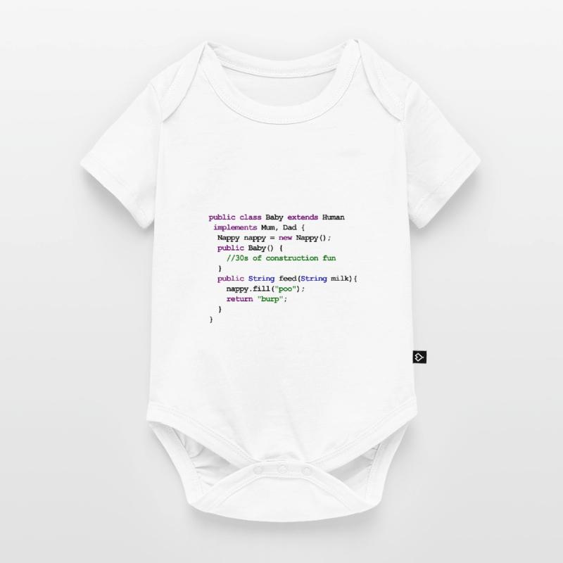 Java Code New Baby - Konstruktion Baby Premium Kurzarmbody