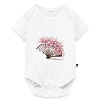 Floral Japanese Fan - Baby Premium short-sleeve bodysuit - white - Front