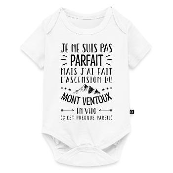 Parfait Mont Ventoux en Vélo Humour Vélo Cycliste - Body à manches courtes Premium Bébé - blanc - Devant