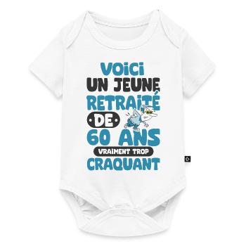 jeune retraité de 60 ans cadeau drôle retraite - Body à manches courtes Premium Bébé - blanc - Devant
