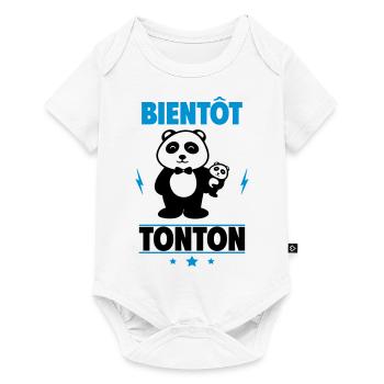 bientôt tonton, futur oncle, tu vas être tonton - Body à manches courtes Premium Bébé - blanc - Devant