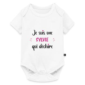 Je suis une sylvie qui déchire - Body à manches courtes Premium Bébé - blanc - Devant