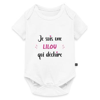 Je suis une lilou qui déchire - Body à manches courtes Premium Bébé - blanc - Devant