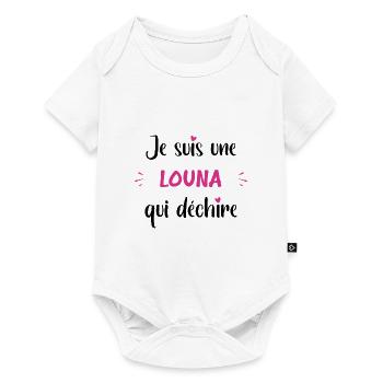 Je suis une louna qui déchire - Body à manches courtes Premium Bébé - blanc - Devant