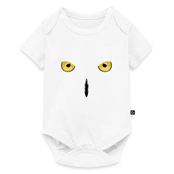 Schneeeule Eule Snowy Owl - Baby Premium Kurzarmbody - Weiß - Vorne