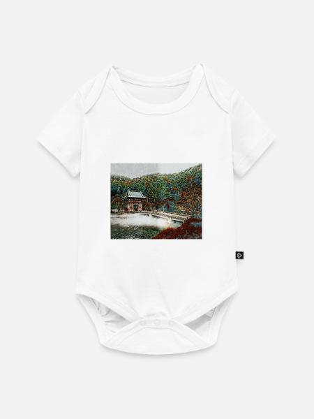 Tempel im Wald - Baby Premium Kurzarmbody - Weiß