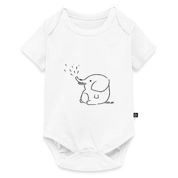 Petit éléphant - Body à manches courtes Premium Bébé - blanc - Devant