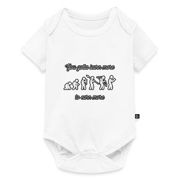 Evolution of You Gotta Learn More Earn More White - Baby Premium short-sleeve bodysuit - white - Front