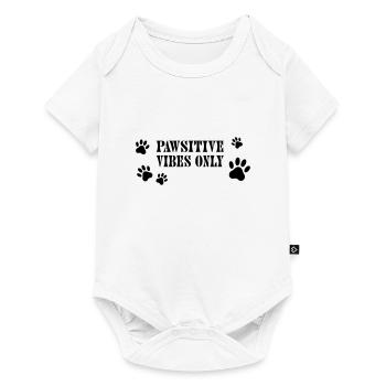 Pawsitive Vibes Only – Dog Paws - Baby Premium short-sleeve bodysuit - white - Front
