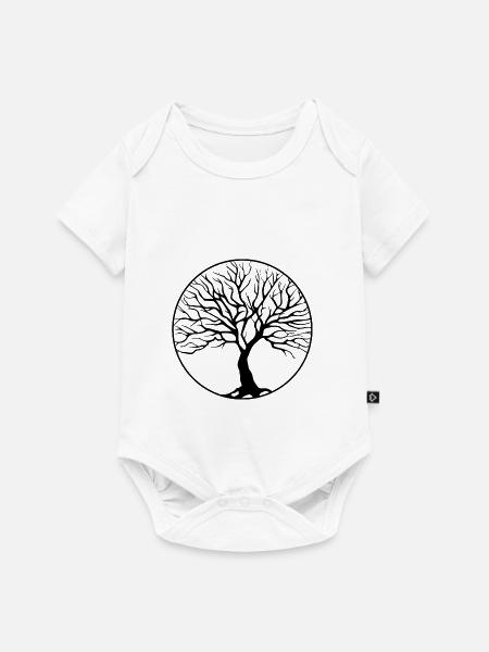 cercle d'arbres - Body à manches courtes Premium Bébé - blanc