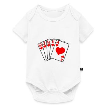 Playing cards heart - Baby Premium short-sleeve bodysuit - white - Front