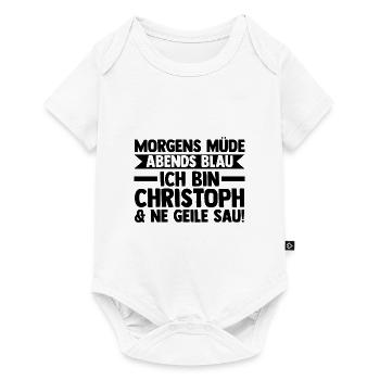 First name Chris Christoph - Baby Premium short-sleeve bodysuit - white - Front