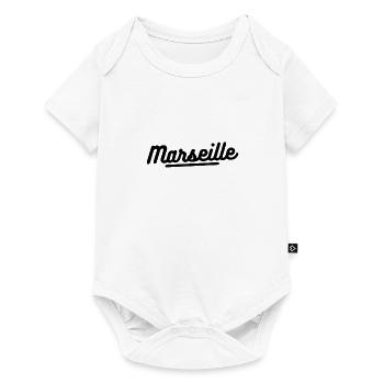 Marseille. t-shirt marseille - Body à manches courtes Premium Bébé - blanc - Devant