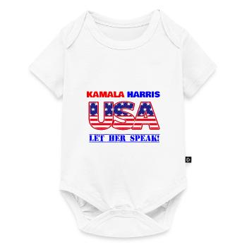 KAMALA HARRIS laissez-la parler - Body à manches courtes Premium Bébé - blanc - Devant