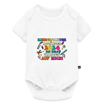 1 Grade School Child Back to School Kindergarten Kita E - Baby Premium short-sleeve bodysuit - white - Front