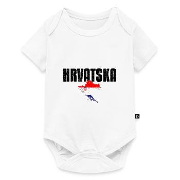 Hrvatska Map croatia Croatian flag - Baby Premium short-sleeve bodysuit - white - Front