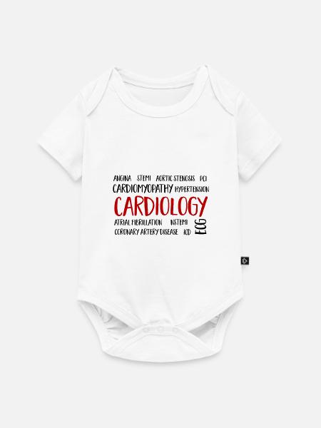 cardiology cloud - Baby Premium Kurzarmbody - Weiß