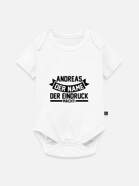 Vorname Andreas - Baby Premium Kurzarmbody - Weiß