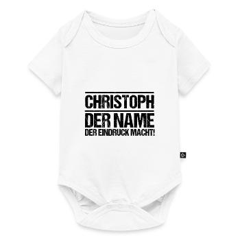 First name Chris Christoph - Baby Premium short-sleeve bodysuit - white - Front